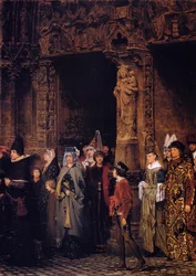 Uscita dalla chiesa nel XV secolo, 1864
